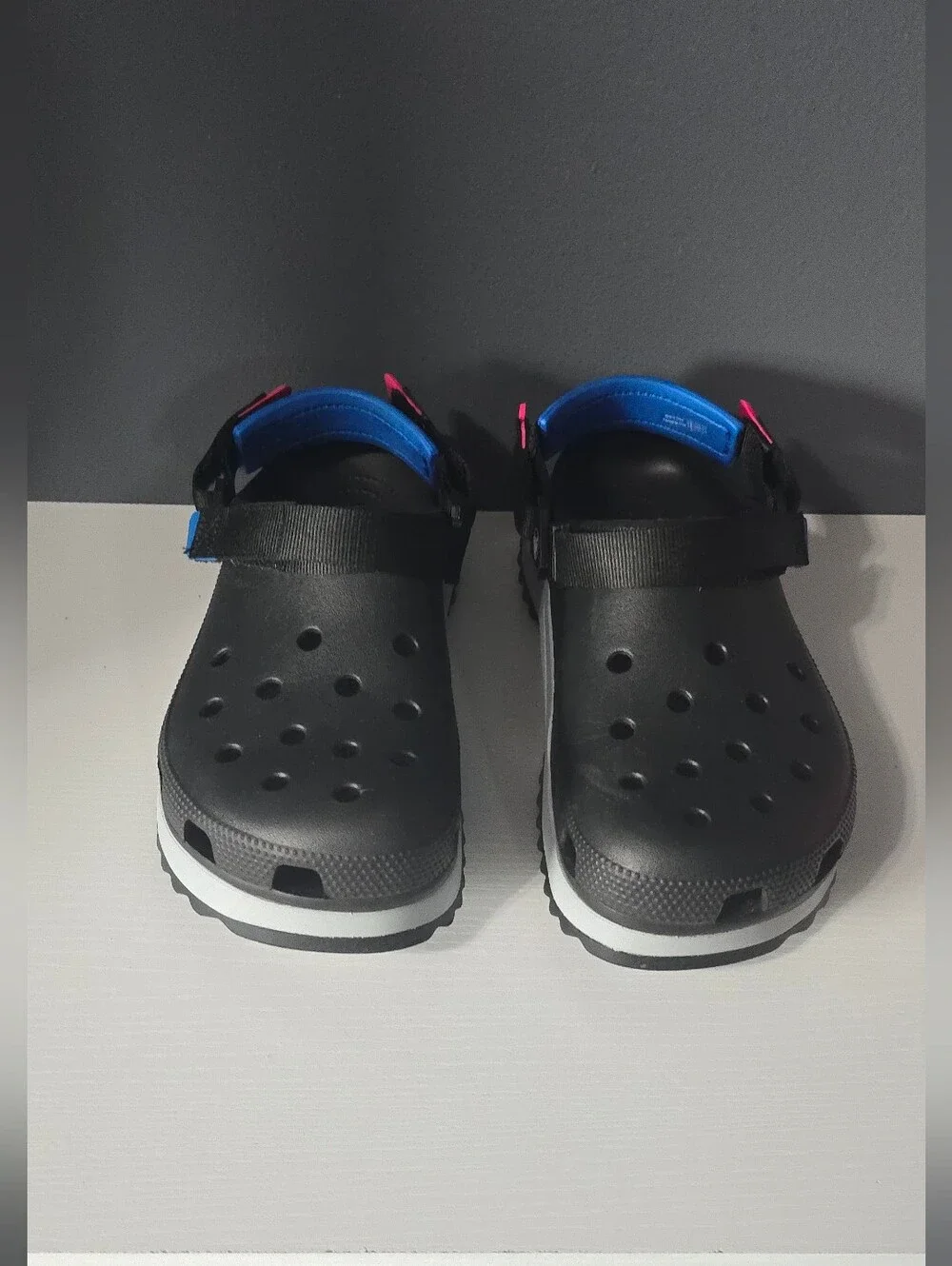 Crocs Classic Hiker Clog Sports Black Blue Red Sandals 'Black Blue Red'